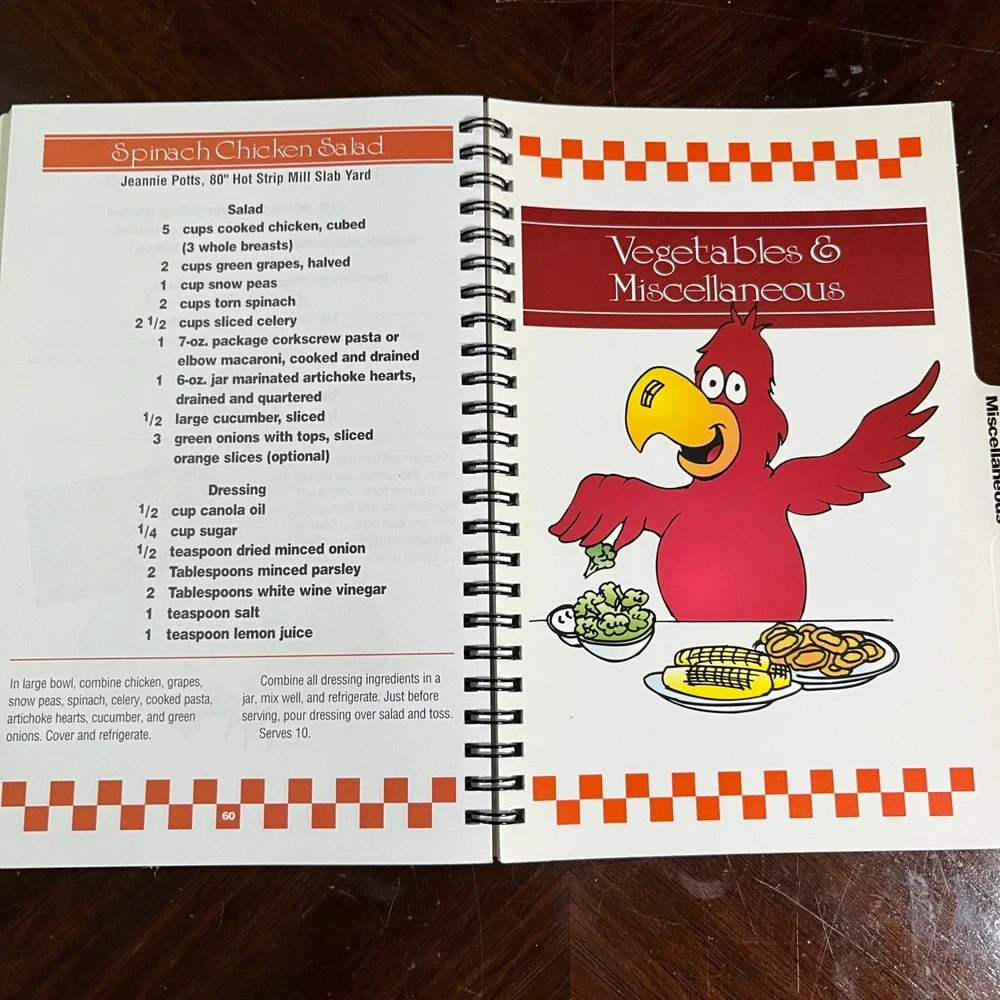 Vintage 1997 Bethlehem Steel Employee Cookbook Burns Harbor Indiana Recipes
